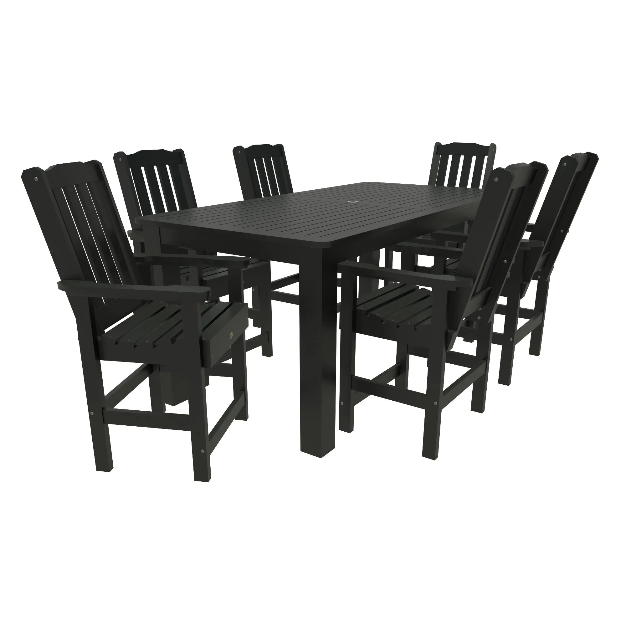 Lehigh 7pc Rectangular Outdoor Dining Set 42in x 84in - Counter Height