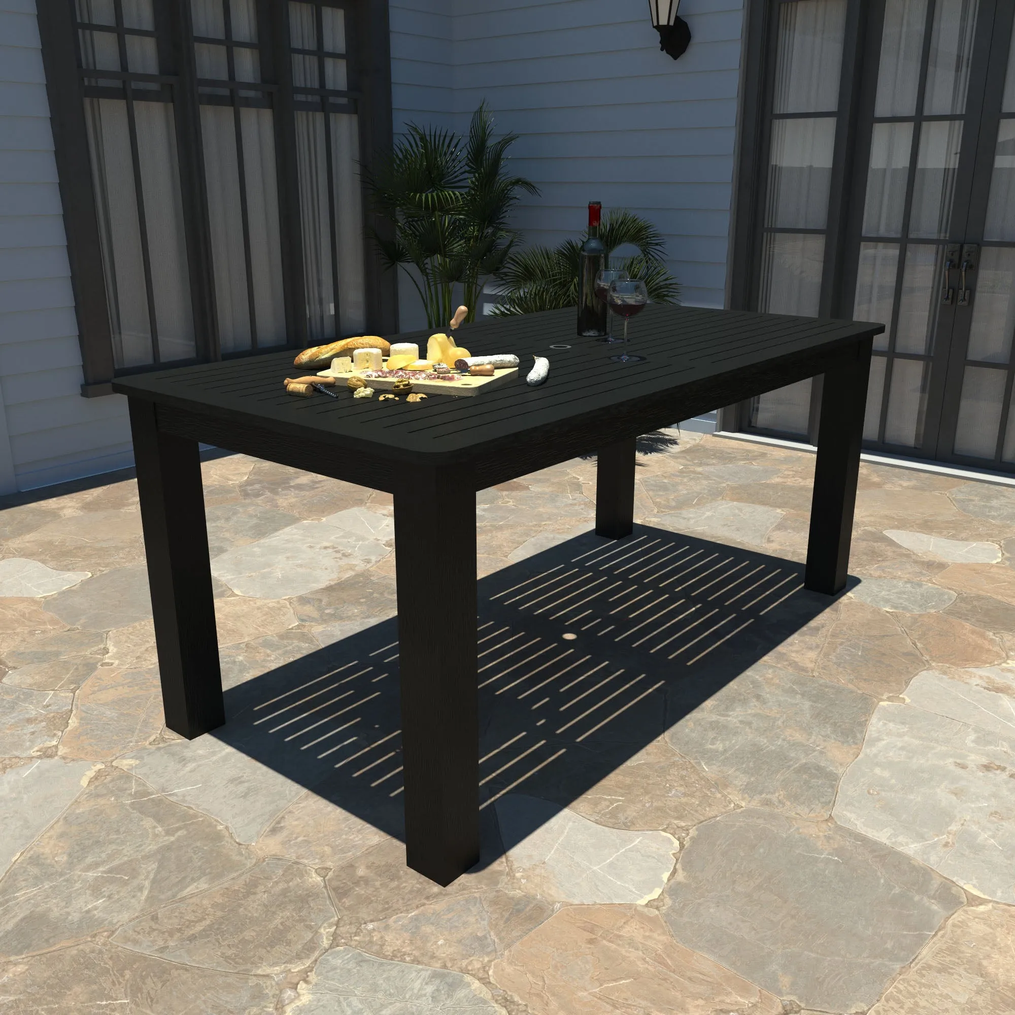 Lehigh 7pc Rectangular Outdoor Dining Set 42in x 84in - Counter Height