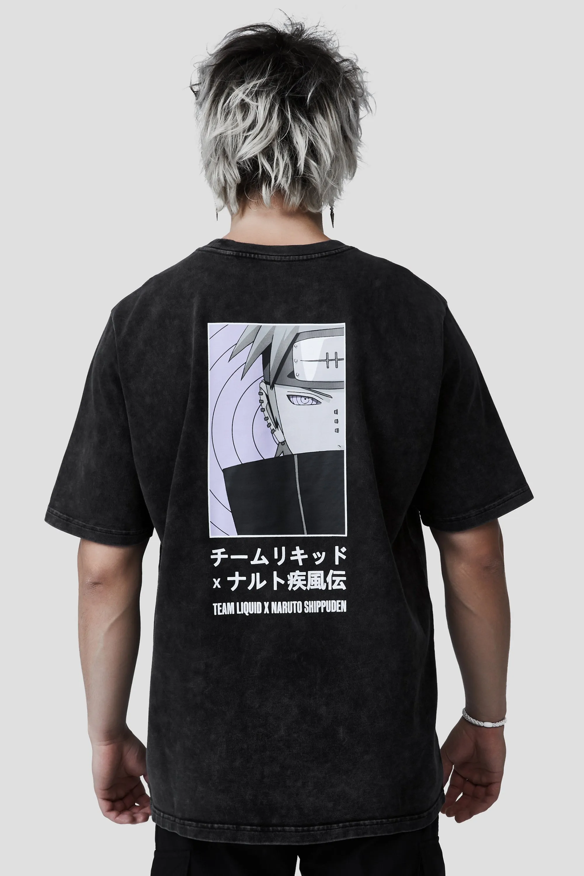 LIQUID x NARUTO AKATSUKI MINERAL RINNEGAN PAIN TEE
