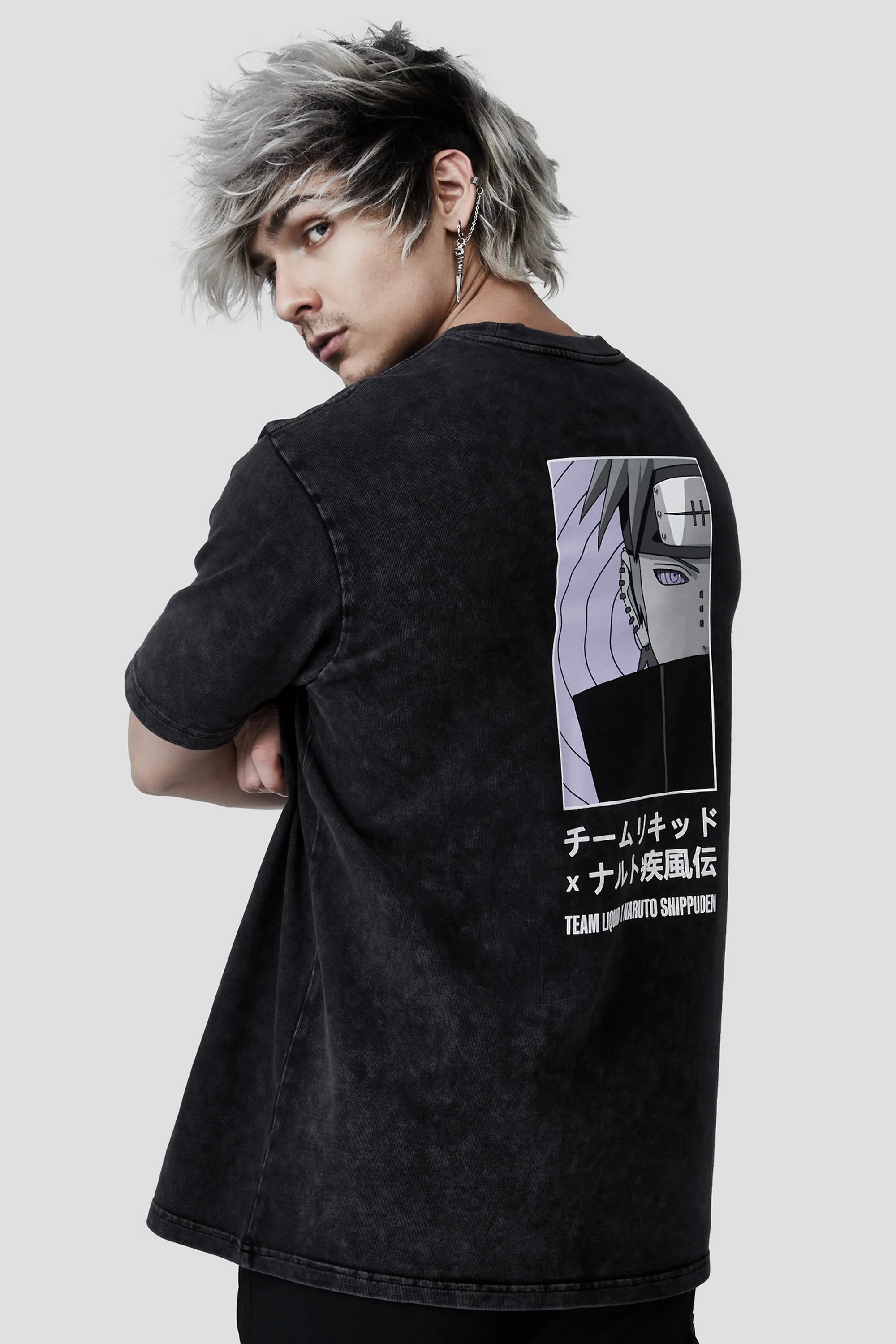 LIQUID x NARUTO AKATSUKI MINERAL RINNEGAN PAIN TEE