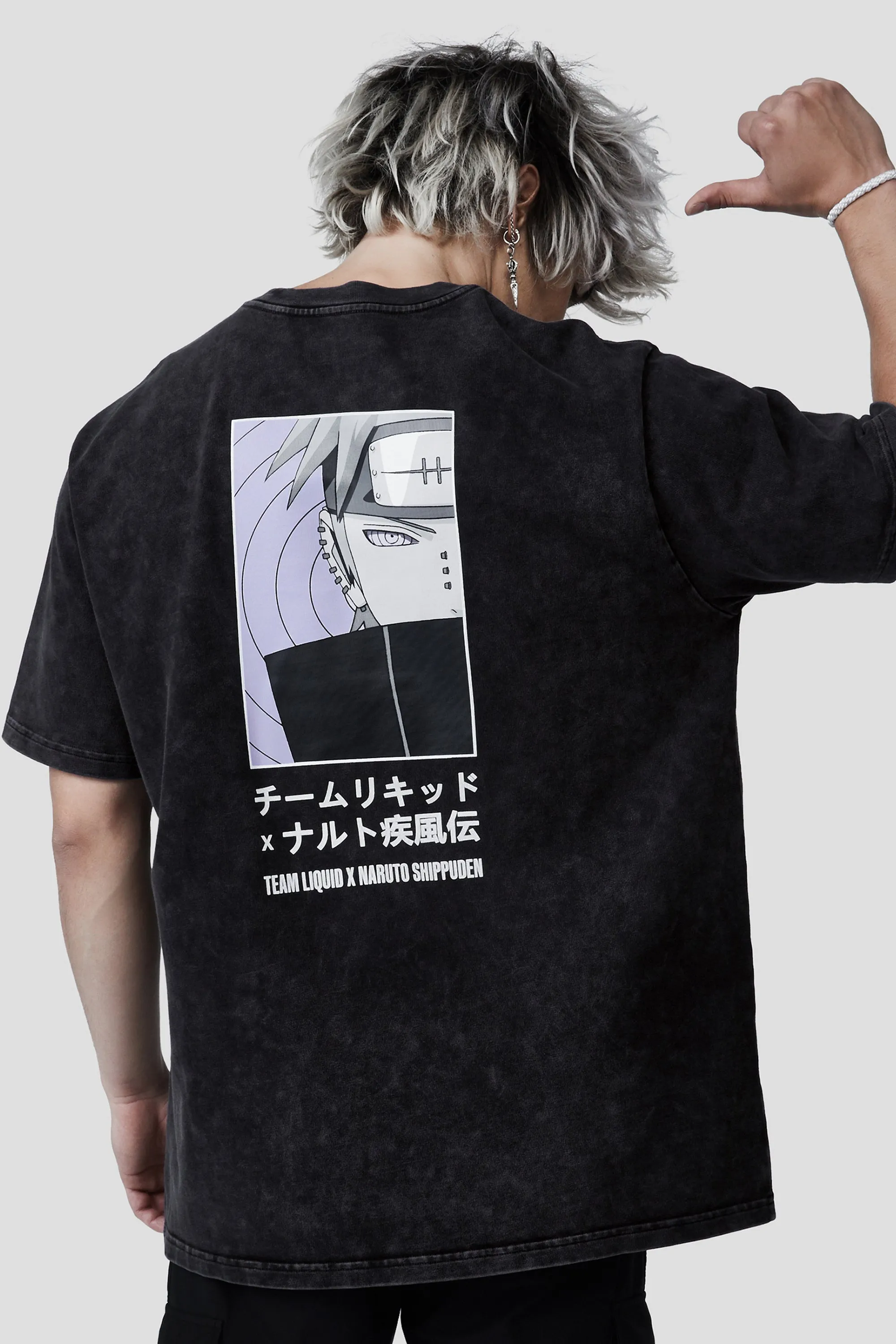 LIQUID x NARUTO AKATSUKI MINERAL RINNEGAN PAIN TEE