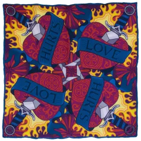 Love Hurts – Silk Pocket Square Gothic