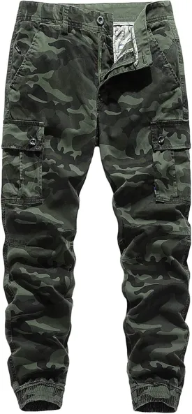 Lu's Chic Men's Chino Pants Cargo Workout Lounge Jogger Work Tapered Streetwear Trousers