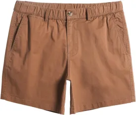 maamgic Men's Classic-fit 5.5" Cotton Casual Shorts Elastic Waistband with Multi-Pocket Daily Wear Walking Summer Outfit