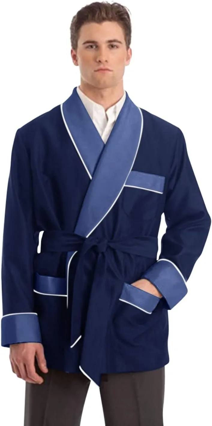Men's Silky Satin Smoking Jacket