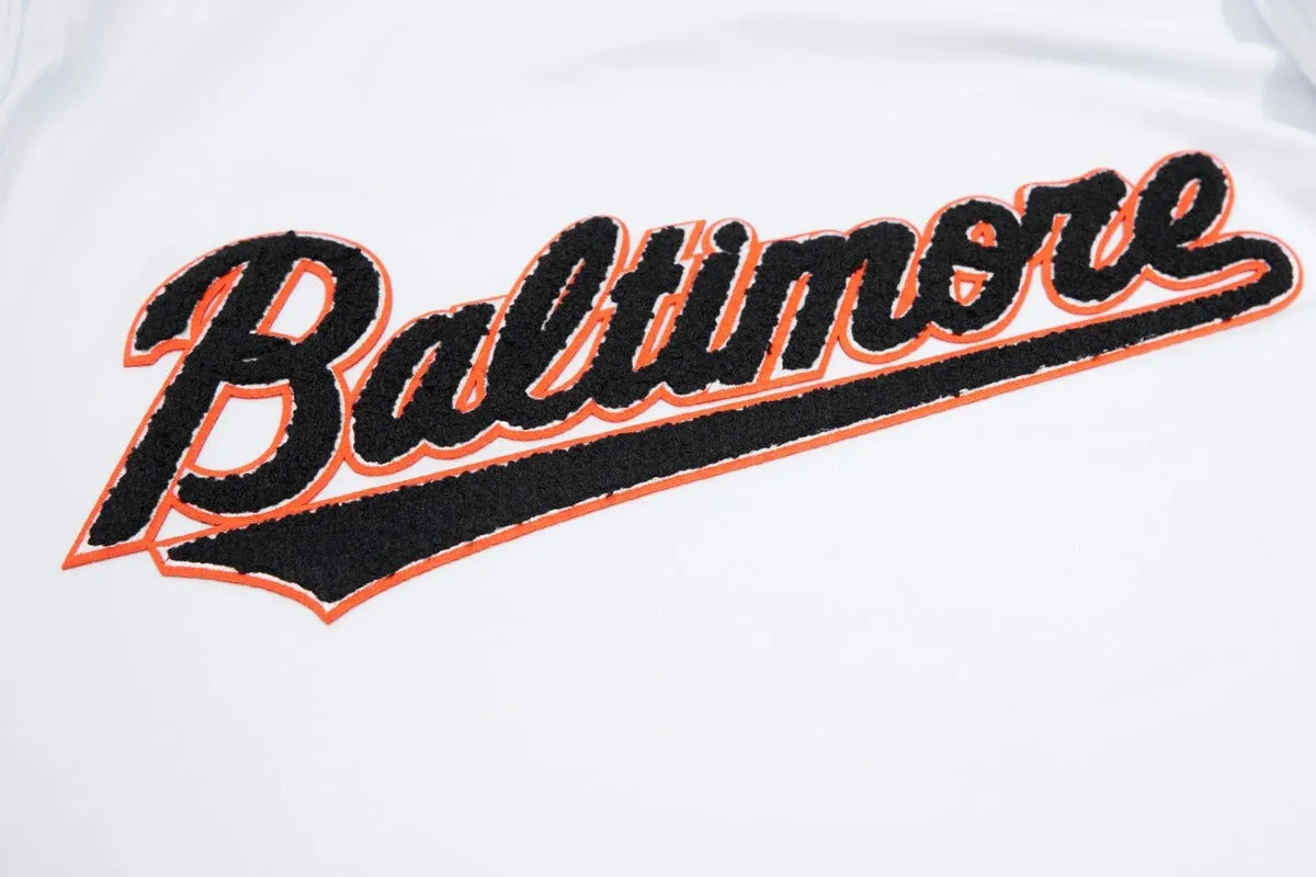 MLB BALTIMORE ORIOLES CLASSIC CHENILLE MEN'S TOP (WHITE)