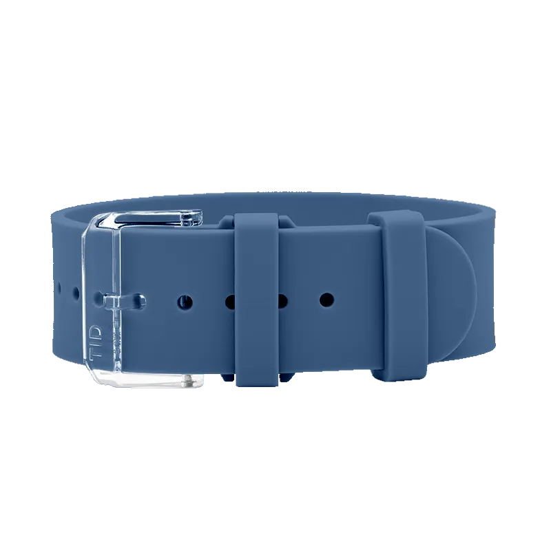 Ocean Blue Silicone Strap with Transparent Buckle