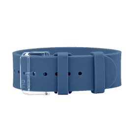 Ocean Blue Silicone Strap with Transparent Buckle