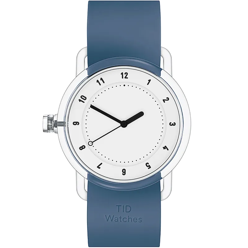 Ocean Blue Silicone Strap with Transparent Buckle