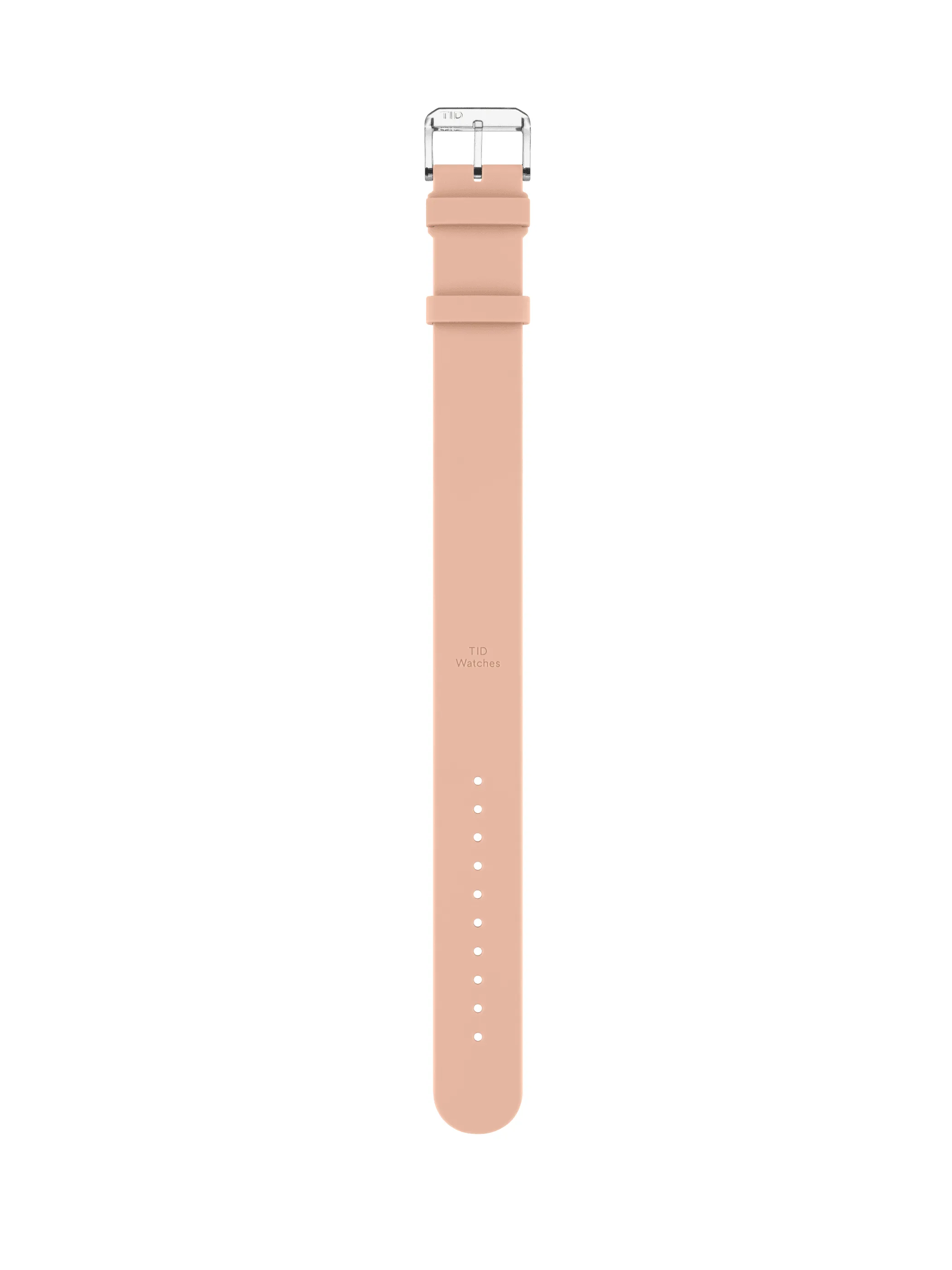 Pink Silicone Strap with Transparent Buckle