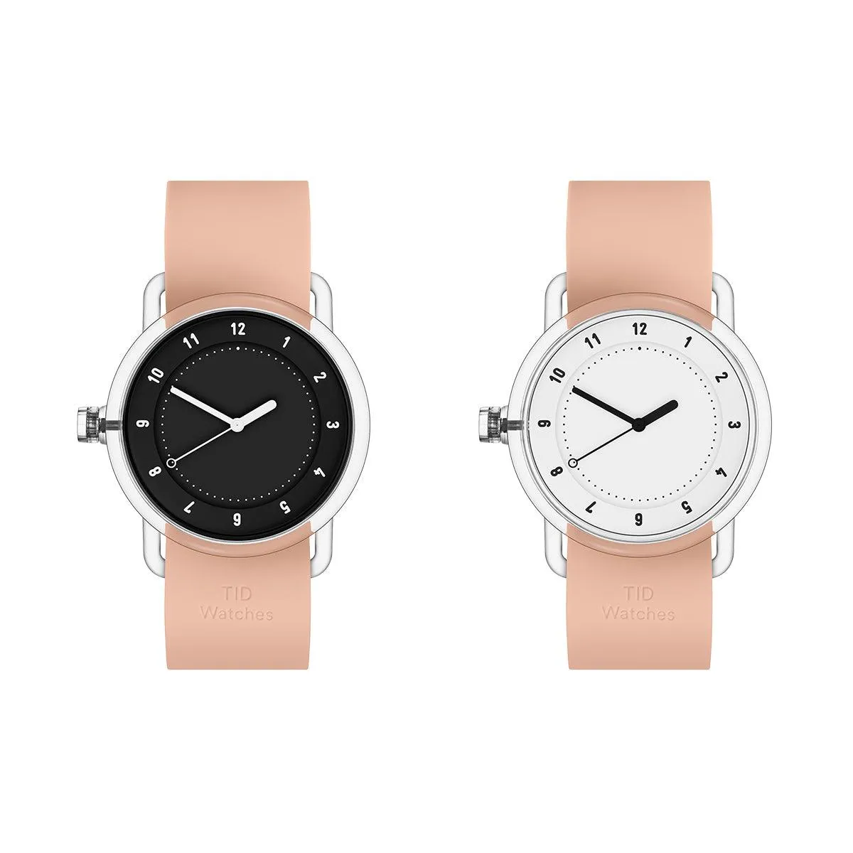 Pink Silicone Strap with Transparent Buckle
