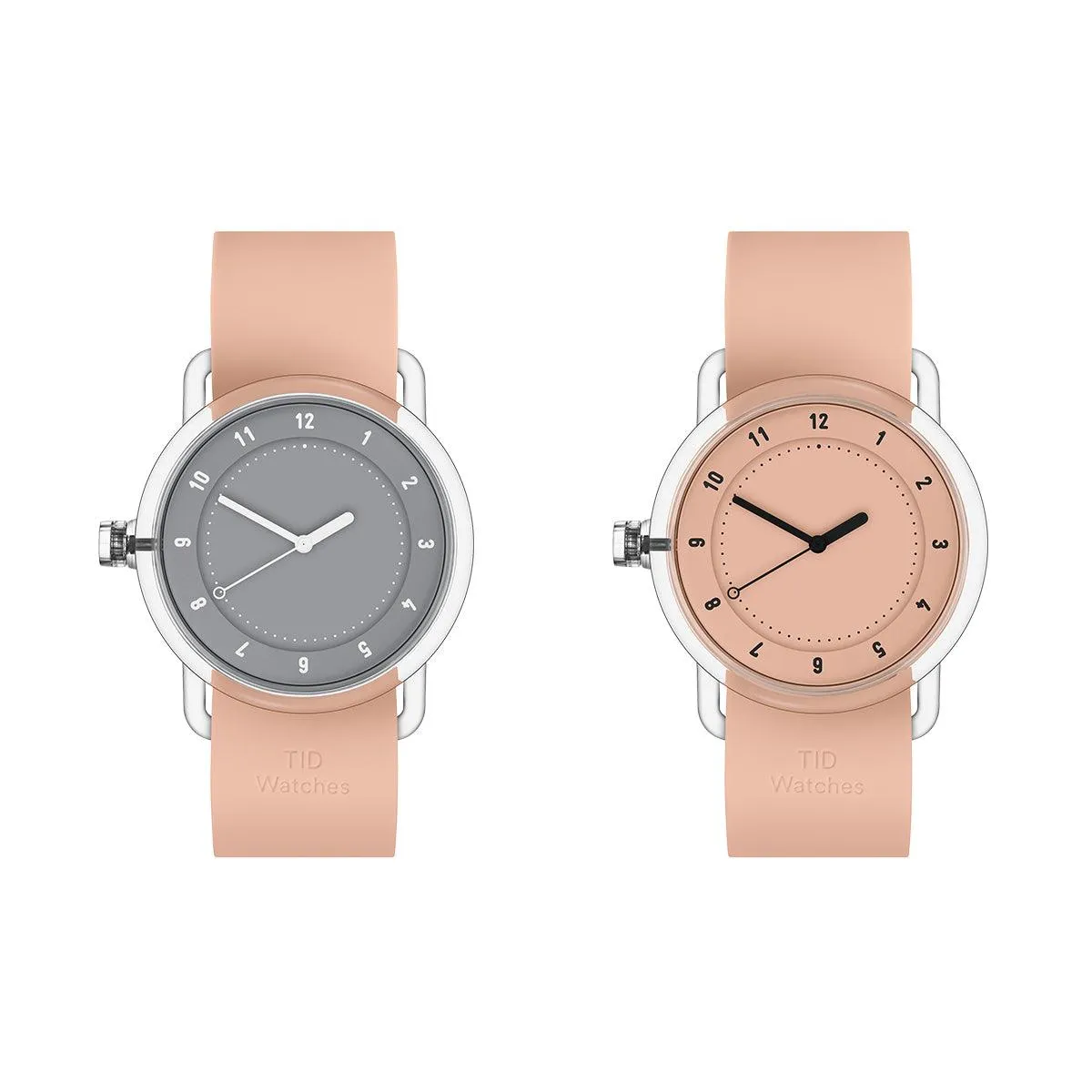 Pink Silicone Strap with Transparent Buckle