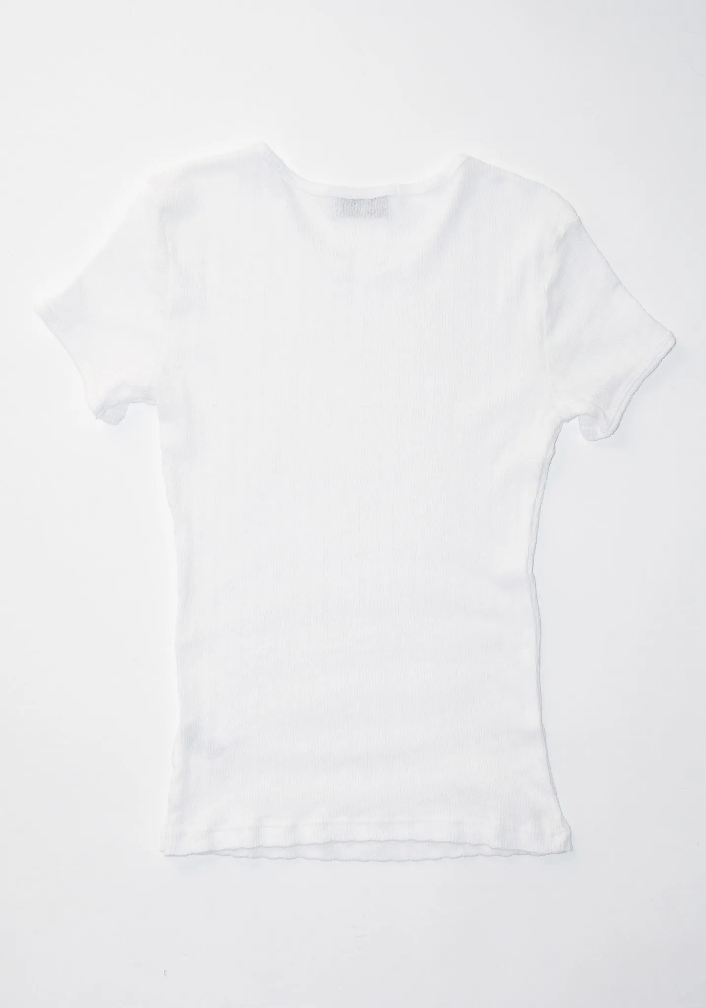 Pointelle Perla Tee in White