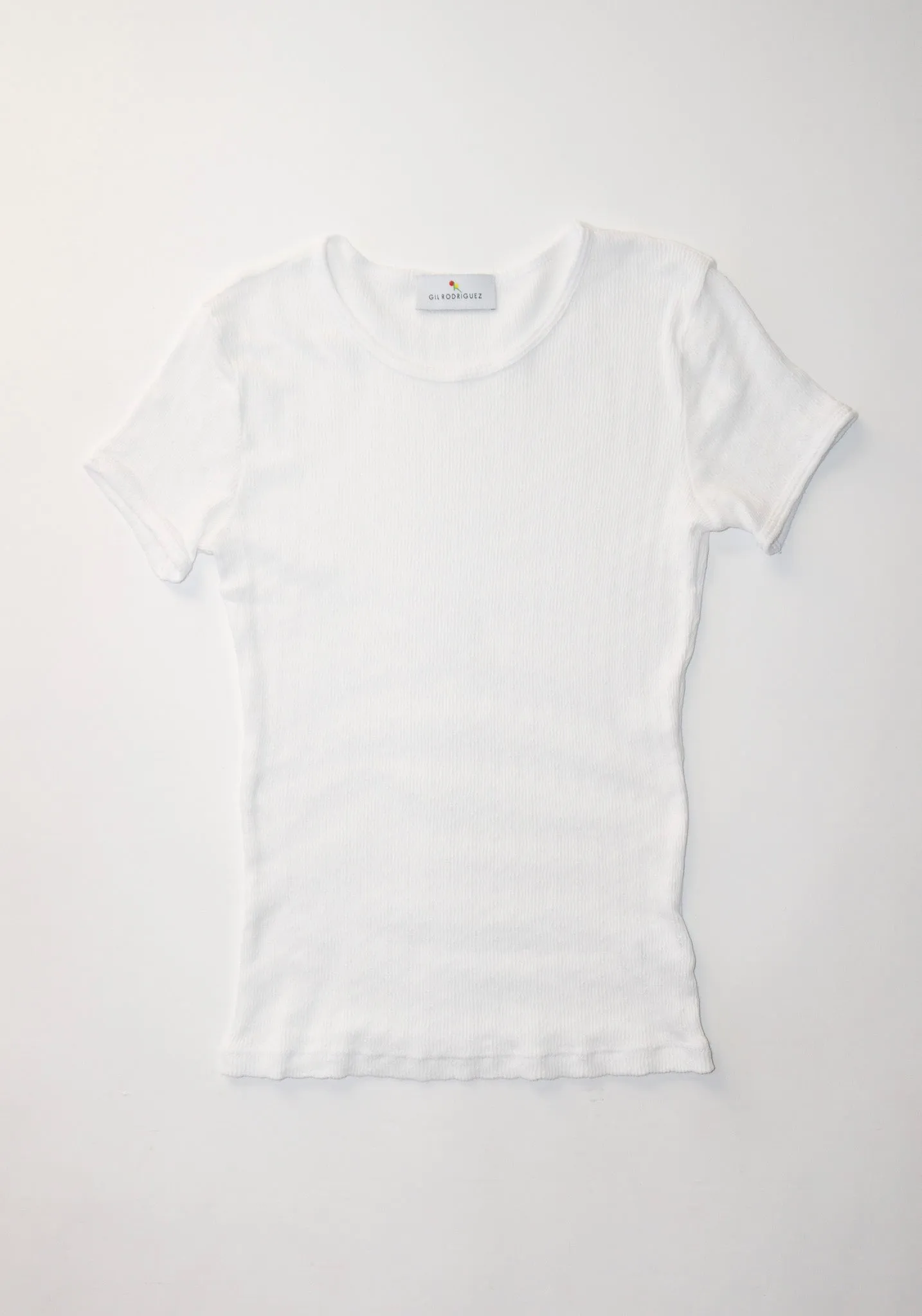 Pointelle Perla Tee in White