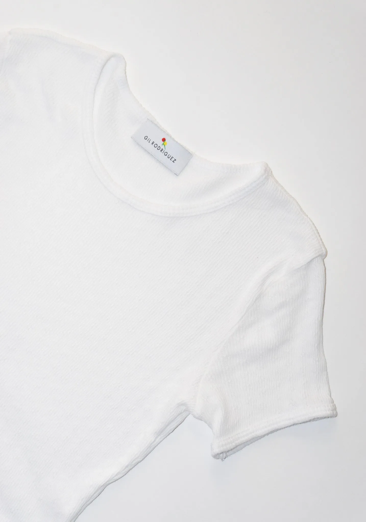 Pointelle Perla Tee in White