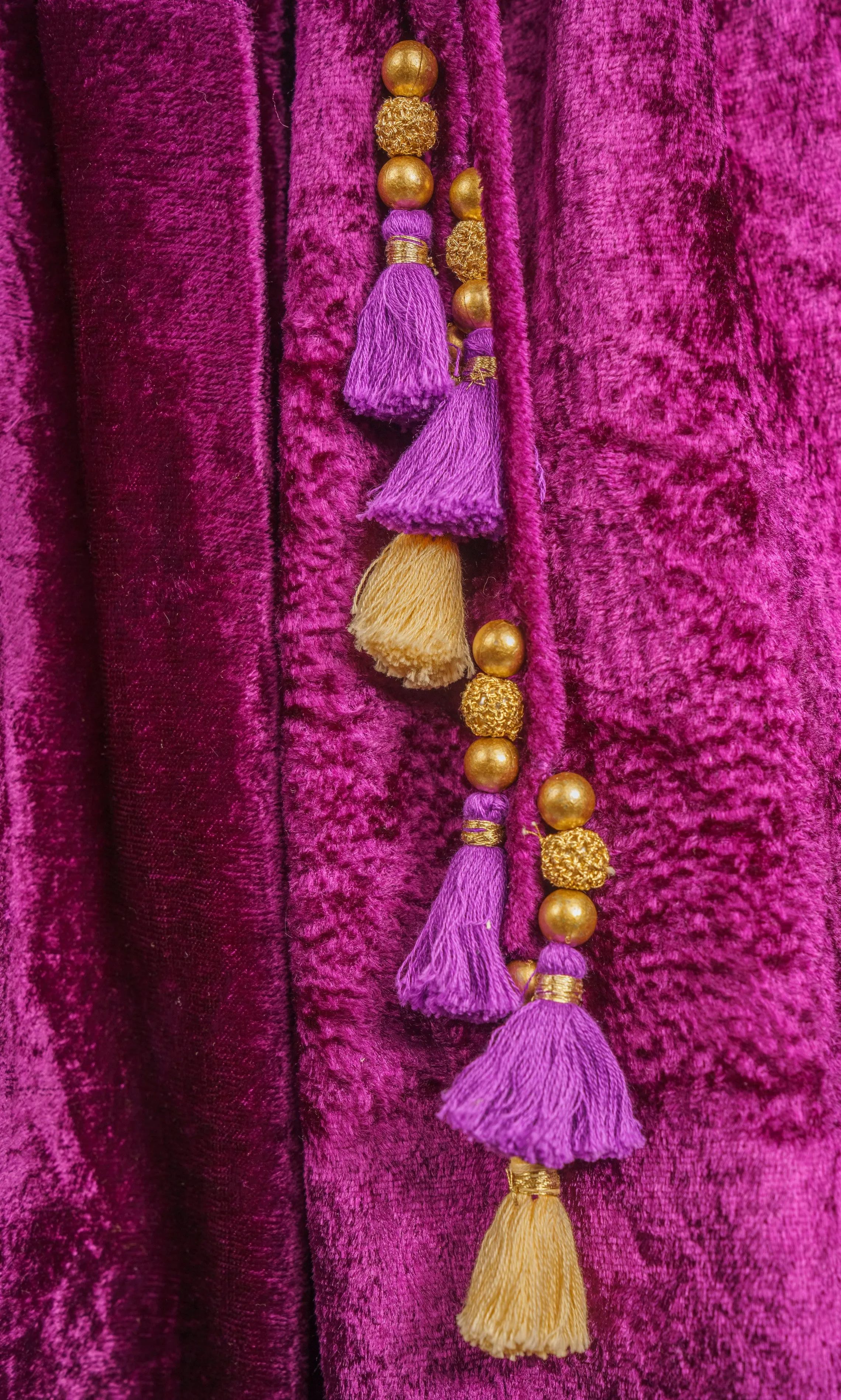 Pre-Order:  Floral Sequin Work Purple Velvet Top With Lehenga