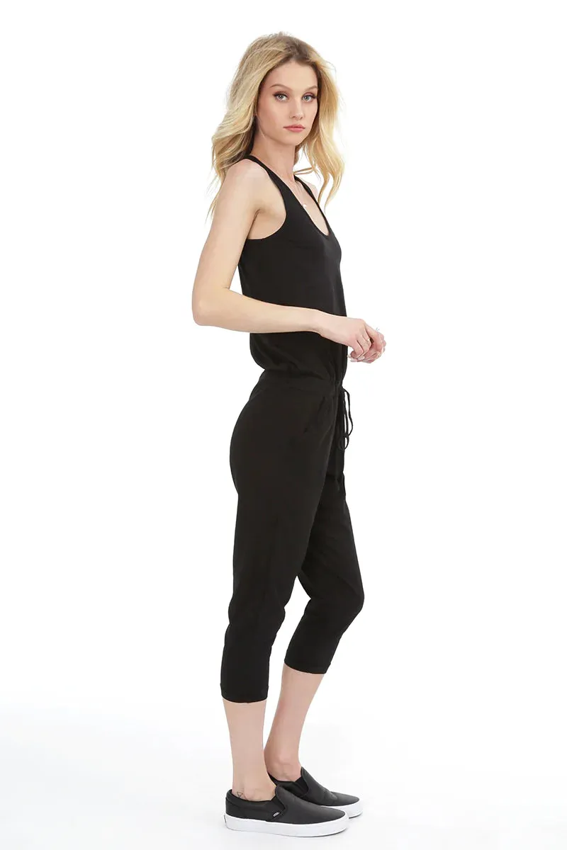 Racer Back Drawstring Jumpsuit