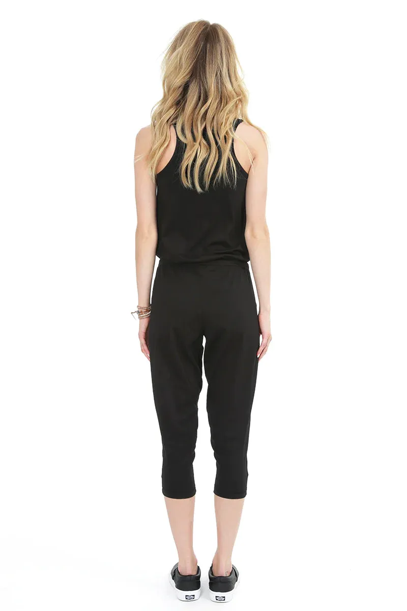 Racer Back Drawstring Jumpsuit