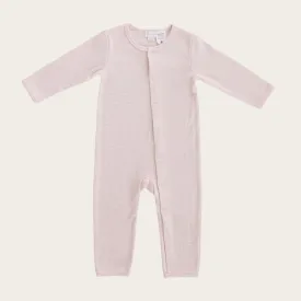 Ribbed Stripe Cotton Onepiece - Lilac Stripe