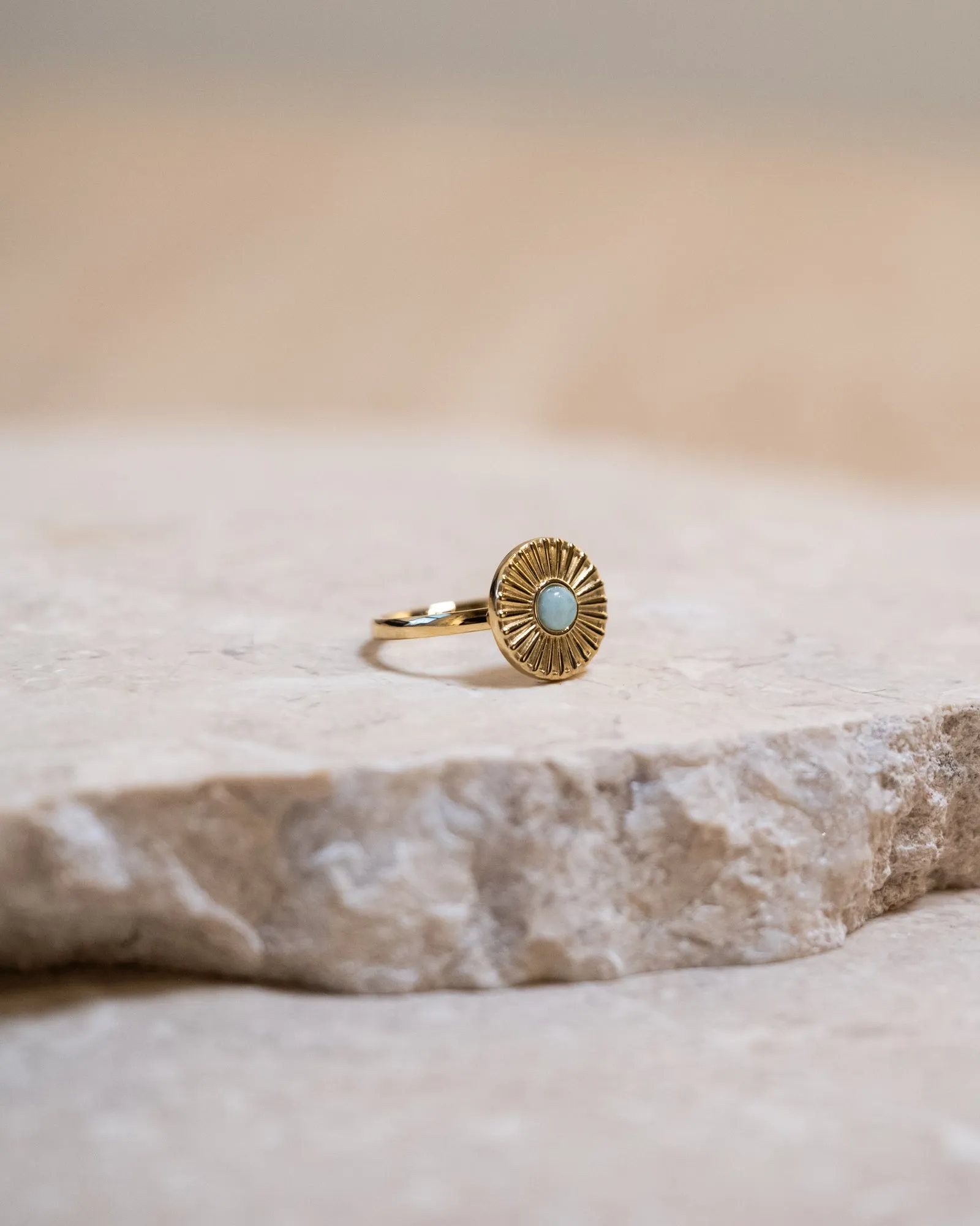 Ring Gold Sunshine Amazonite