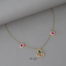 SC101984- Kemp Pendant Pearl Hanging Invisible Necklace