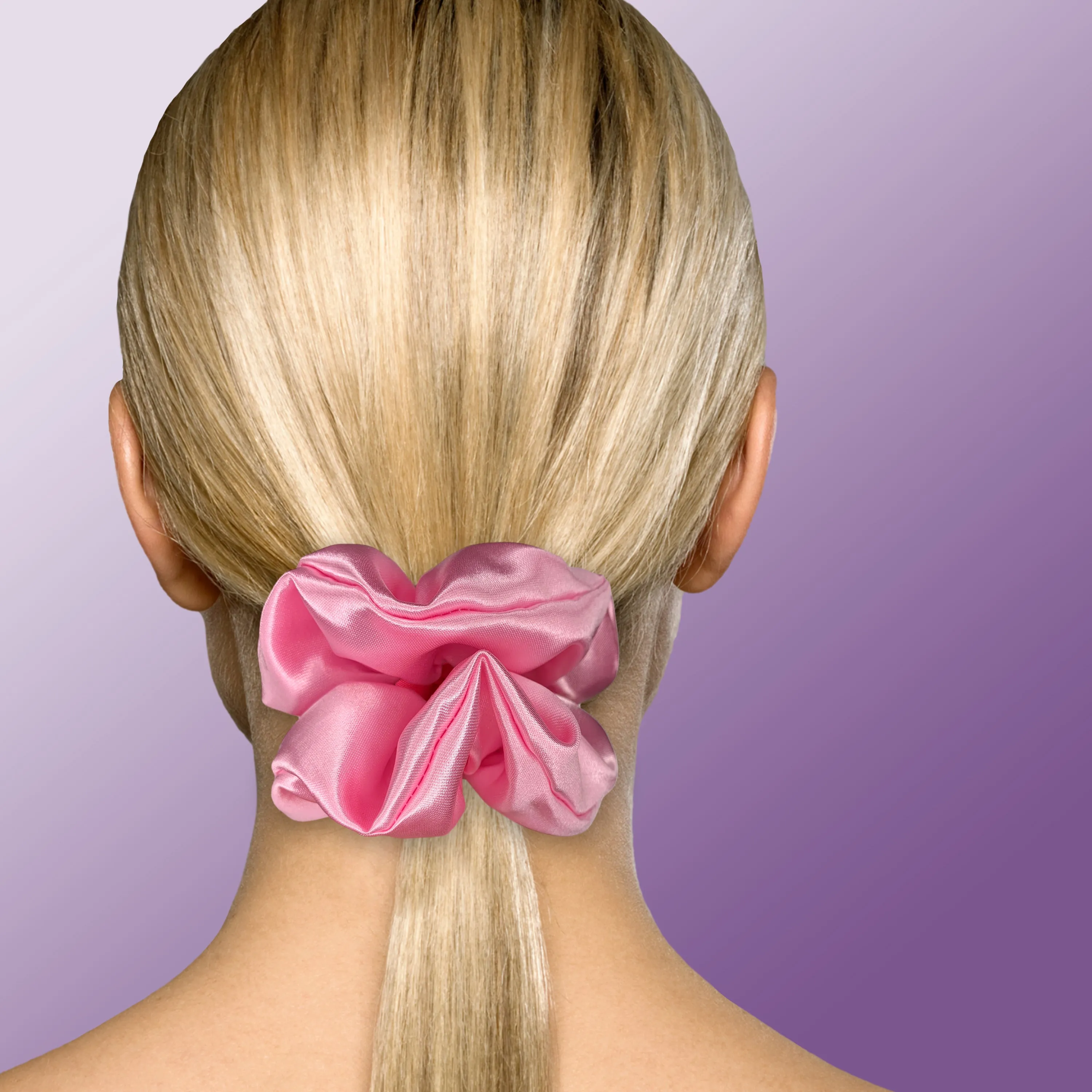 Scrunchies Premium Bridal Satin Available in 3 Sizes Made in the USA Pink