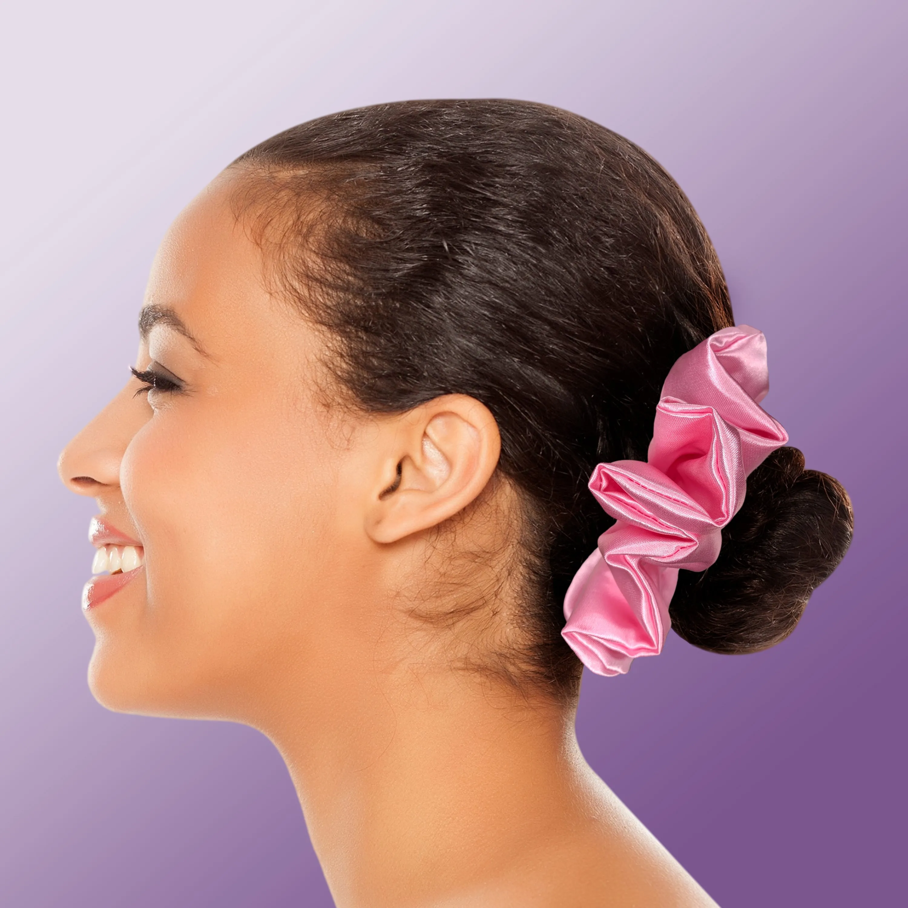 Scrunchies Premium Bridal Satin Available in 3 Sizes Made in the USA Pink