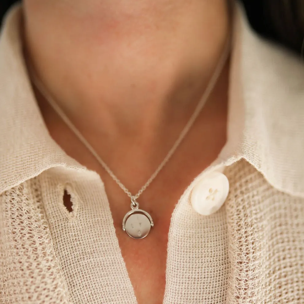 Seychelles Sterling Silver Spinning I Love You Pendant