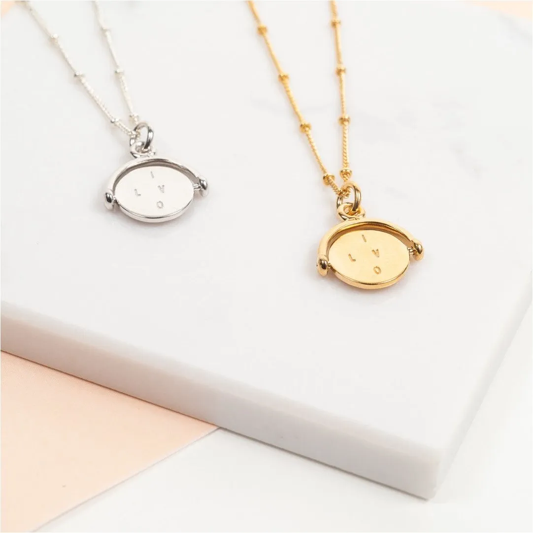Seychelles Sterling Silver Spinning I Love You Pendant