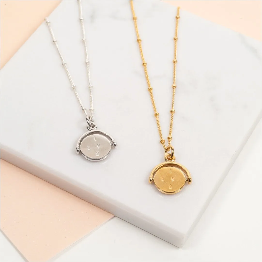 Seychelles Sterling Silver Spinning I Love You Pendant