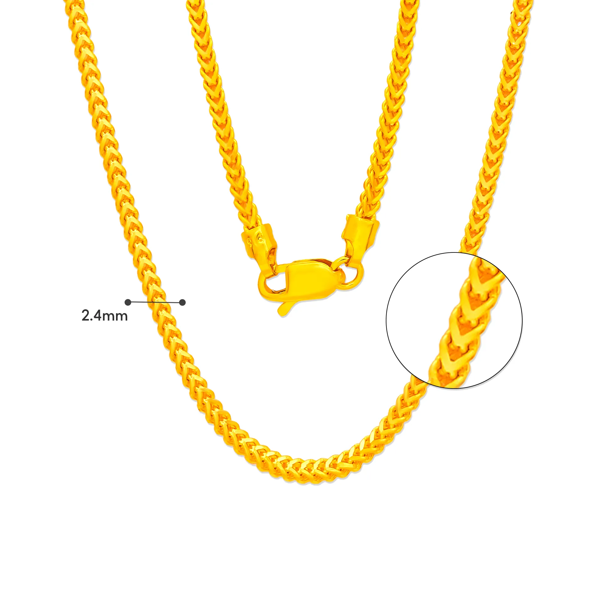 TAKA Jewellery 916 Gold Fox Tail Chain