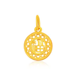 TAKA Jewellery 916 Gold Pendant Fu