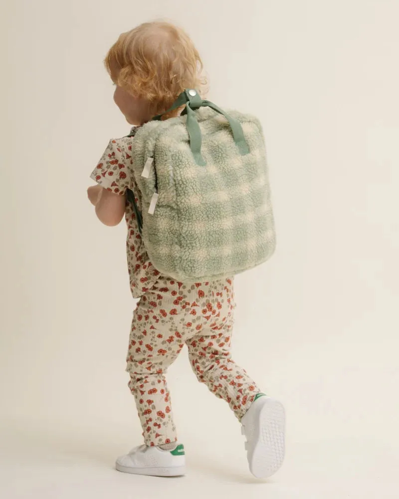 TEDDY BACKPACK PILE CHECKED