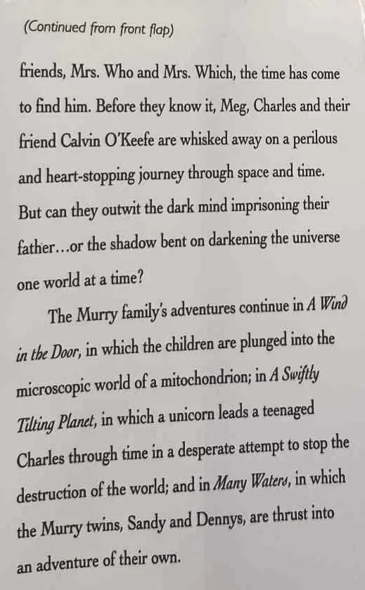 THE TIME QUARTET - Madeleine L'Engle