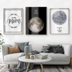 Transparent Moon Wall Art With Frame