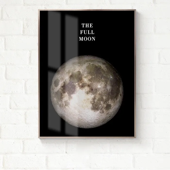 Transparent Moon Wall Art With Frame