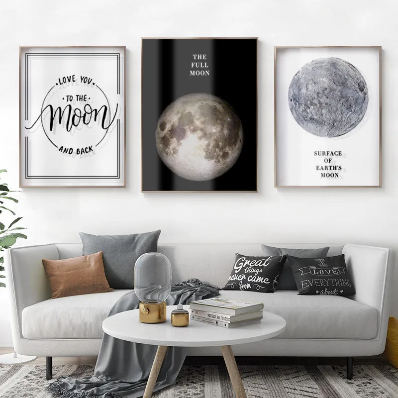 Transparent Moon Wall Art With Frame