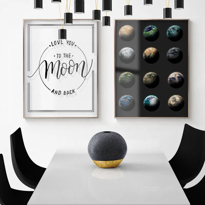 Transparent Moon Wall Art With Frame