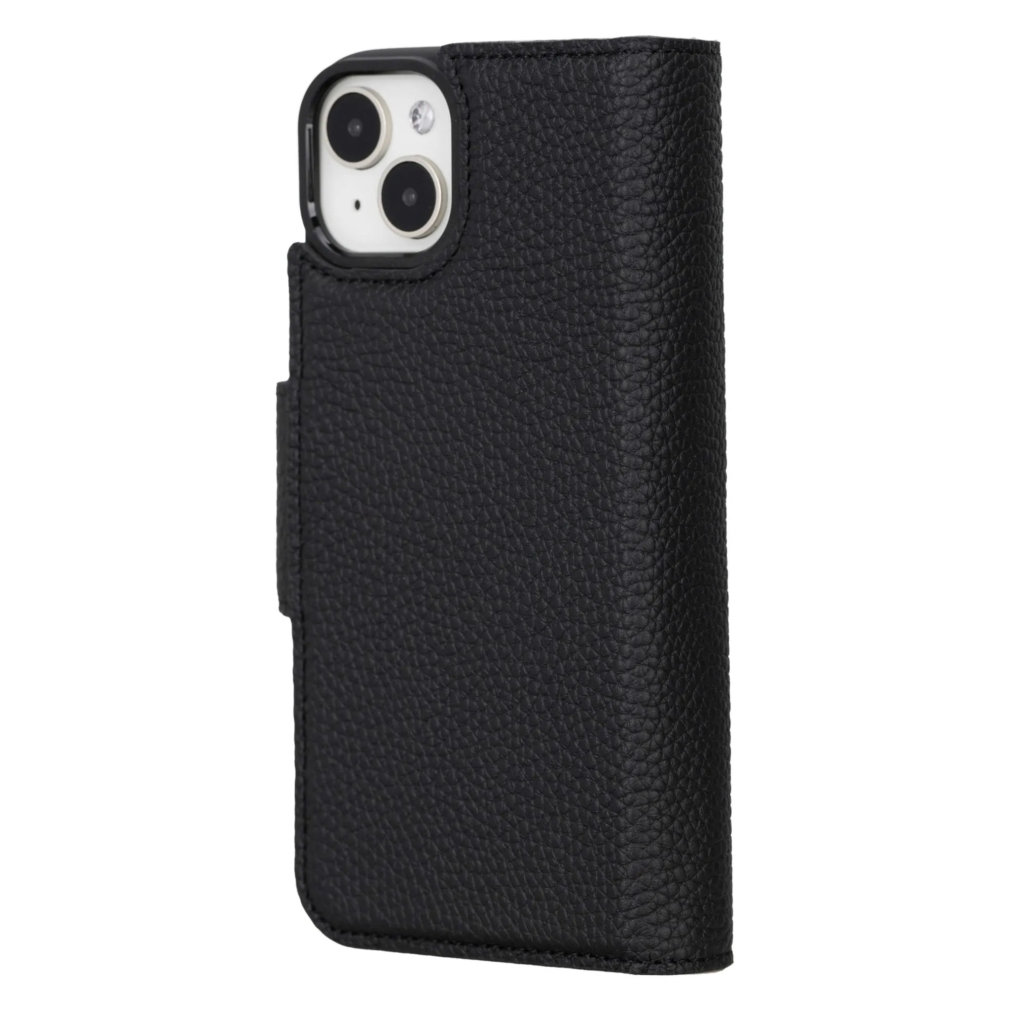 Tudor iPhone 15 Plus Wallet Case, Pebble Black