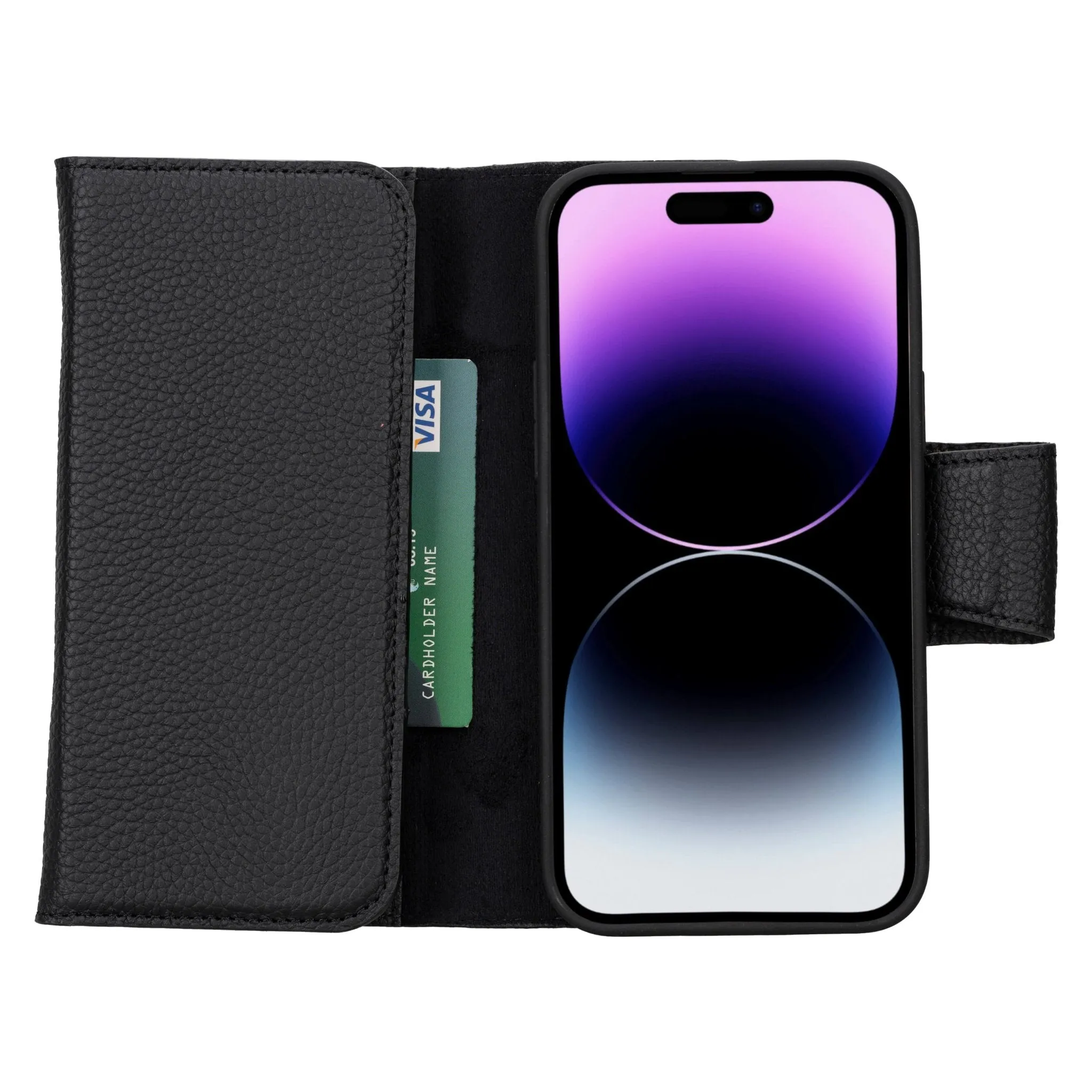 Tudor iPhone 15 Plus Wallet Case, Pebble Black