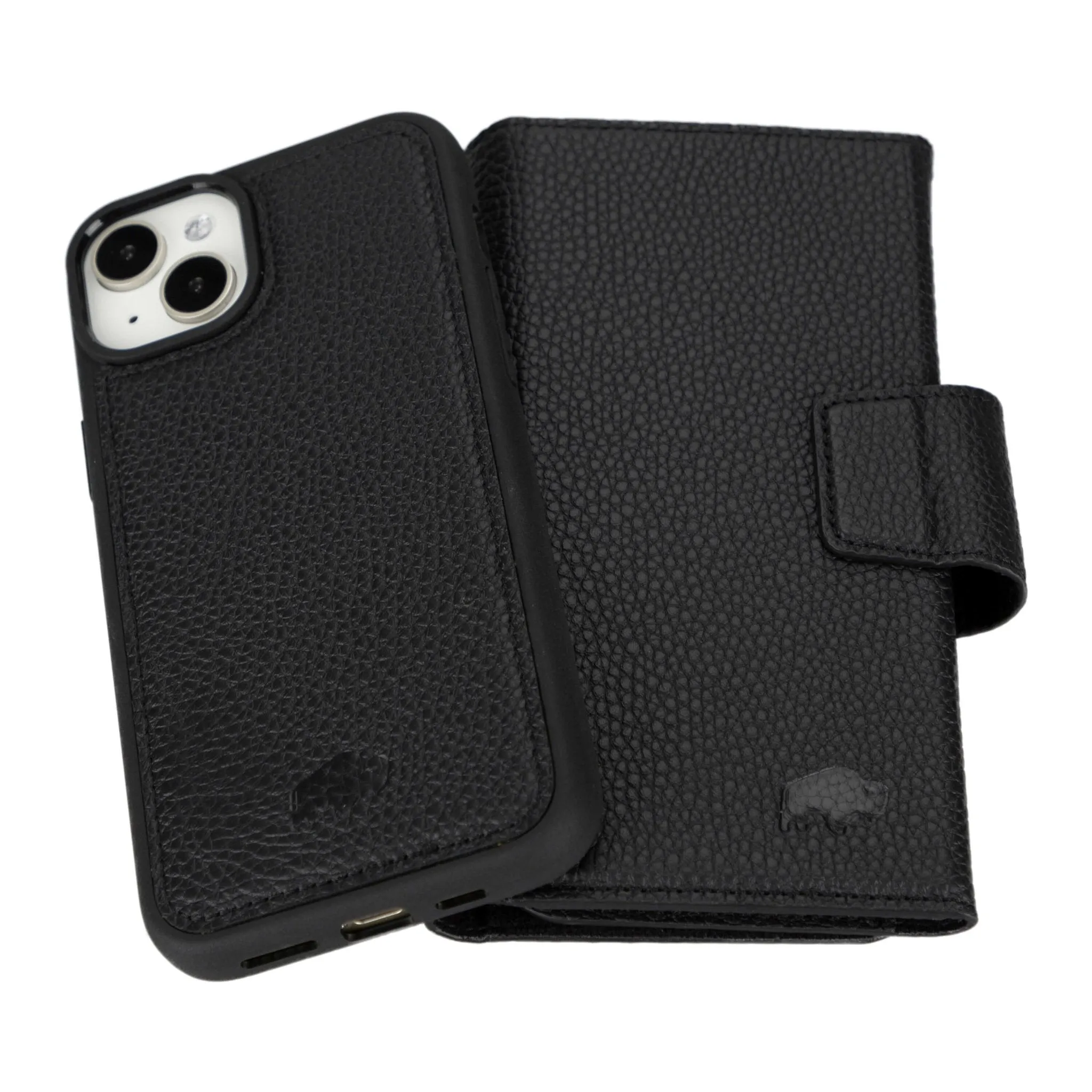 Tudor iPhone 15 Plus Wallet Case, Pebble Black