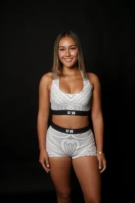 WHITE TRIBAL WOMEN'S BRA